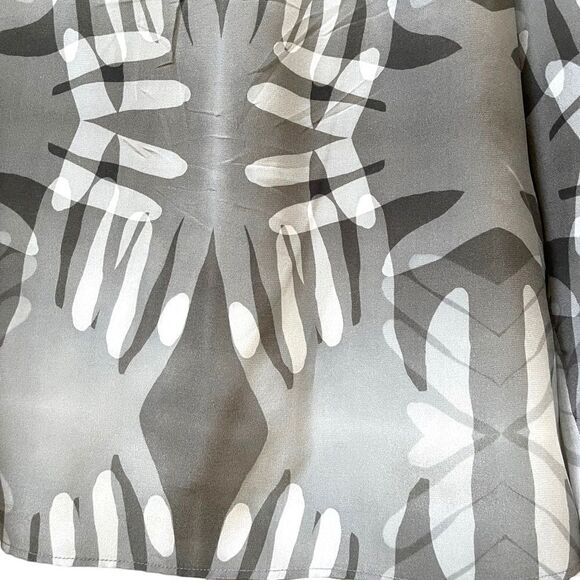 AKRIS PUNTO Hand Print Silk Blouse 6 - Picture 8 of 10